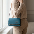 Teal Studded Evening Clutch